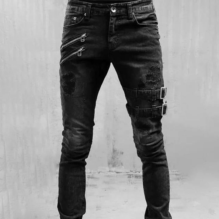 Herren Slim Fit Jeans - Distressed-Look