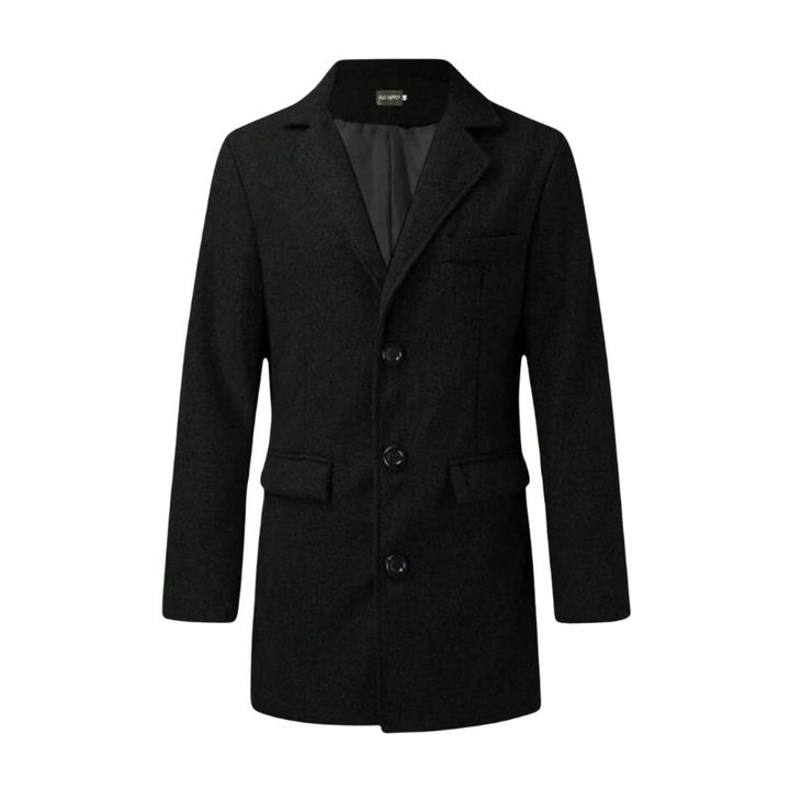 Herren Formeller Wintermantel mit Isolierendem Futter – Langes Modell