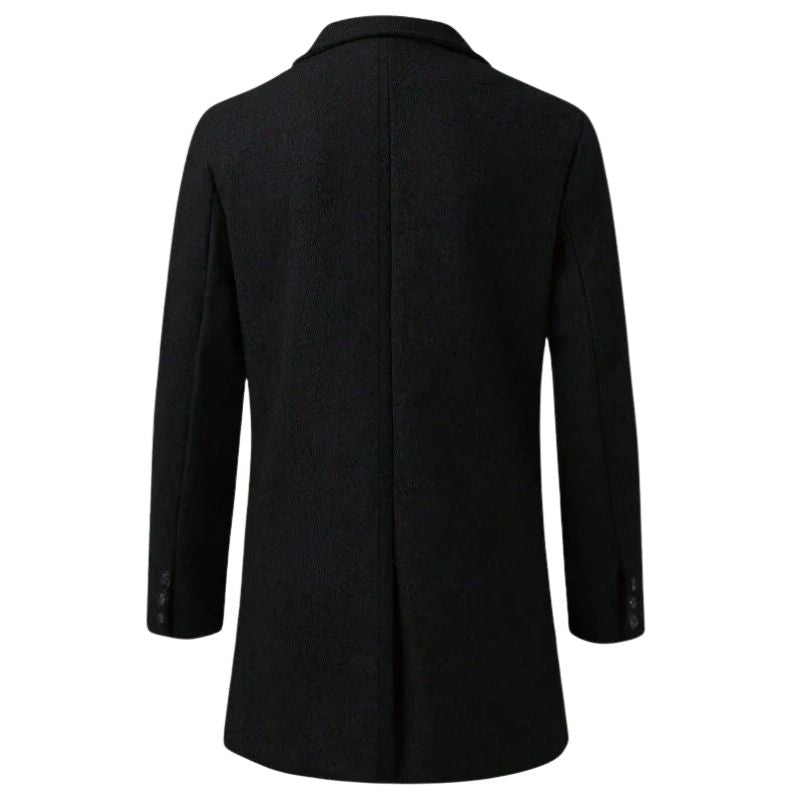 Herren Formeller Wintermantel mit Isolierendem Futter – Langes Modell