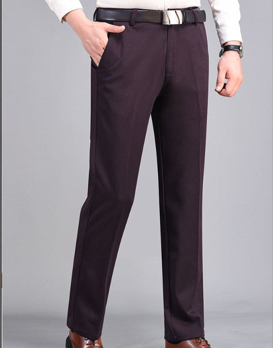Herren Klassische Hose – Elastischer Bund und Gerade Passform