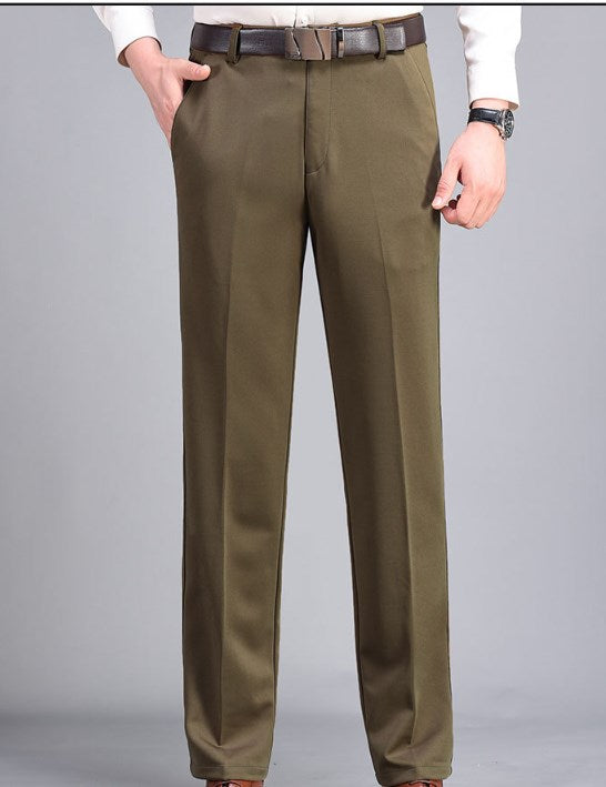 Herren Klassische Hose – Elastischer Bund und Gerade Passform