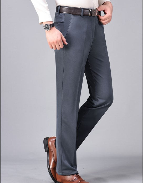 Herren Klassische Hose – Elastischer Bund und Gerade Passform