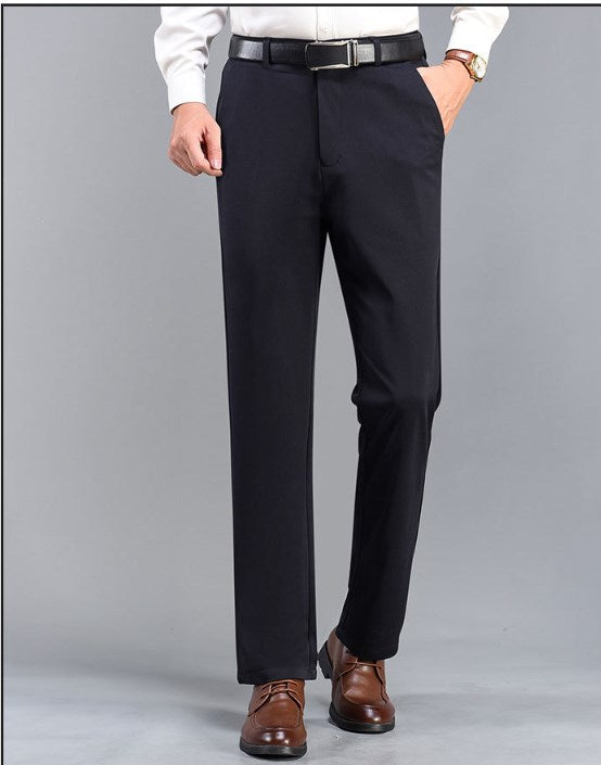 Herren Klassische Hose – Elastischer Bund und Gerade Passform