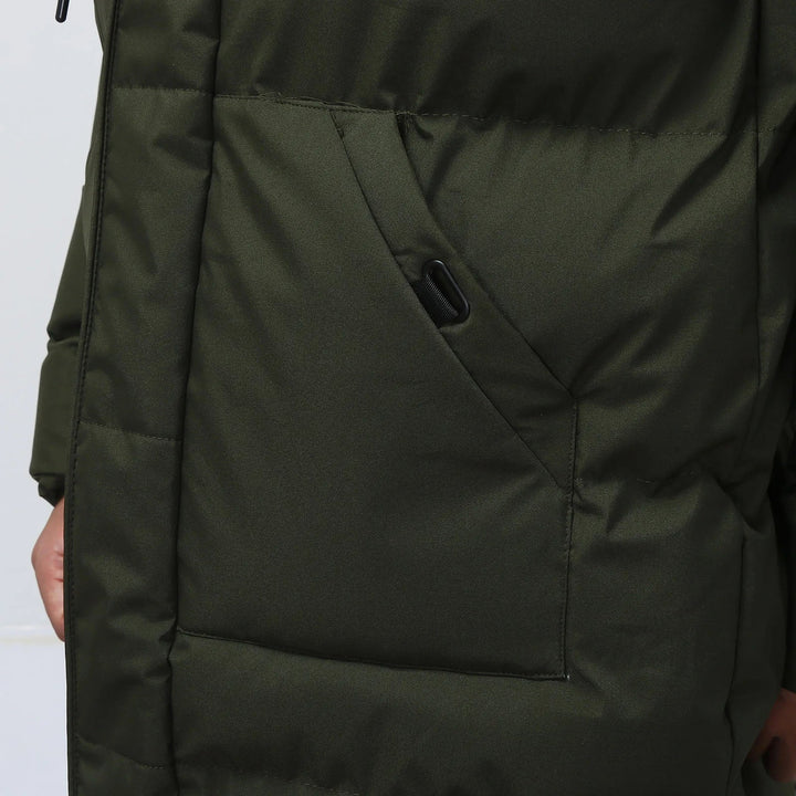 Herren Langer Parka Jacke - Gefüttert