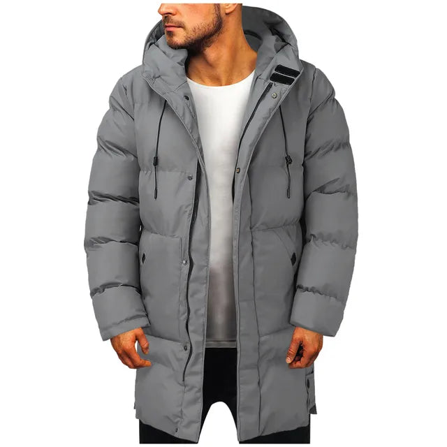 Herren Langer Parka Jacke - Gefüttert