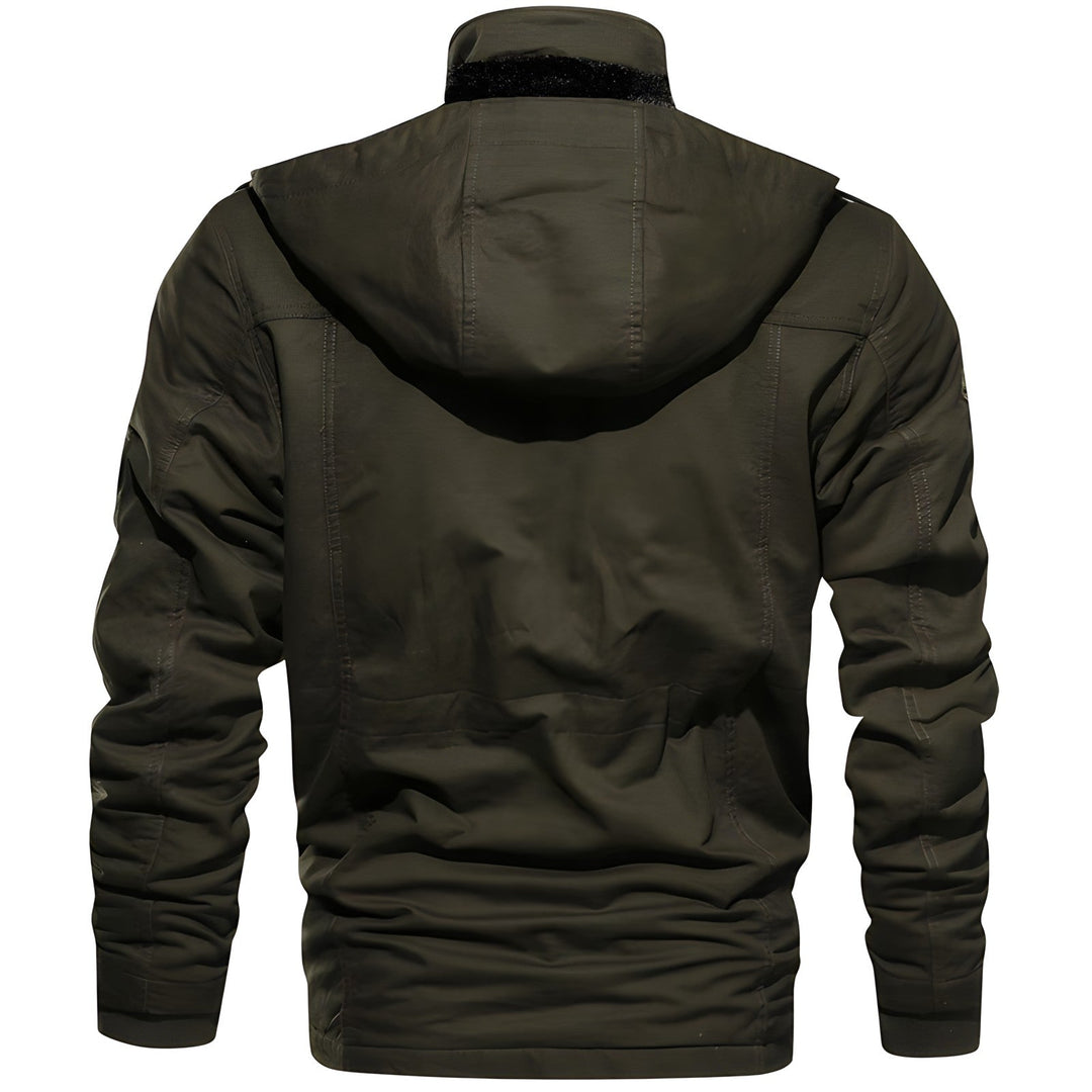 Herren Militärjacke mit mehreren Taschen – Kurzes Modell