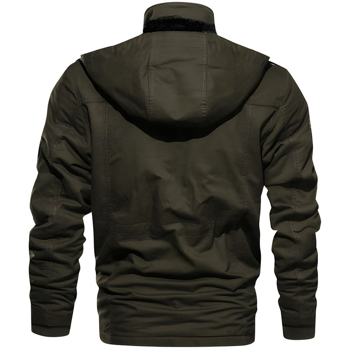 Herren Militärjacke mit mehreren Taschen – Kurzes Modell