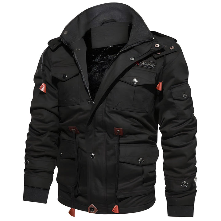 Herren Militärjacke mit mehreren Taschen – Kurzes Modell