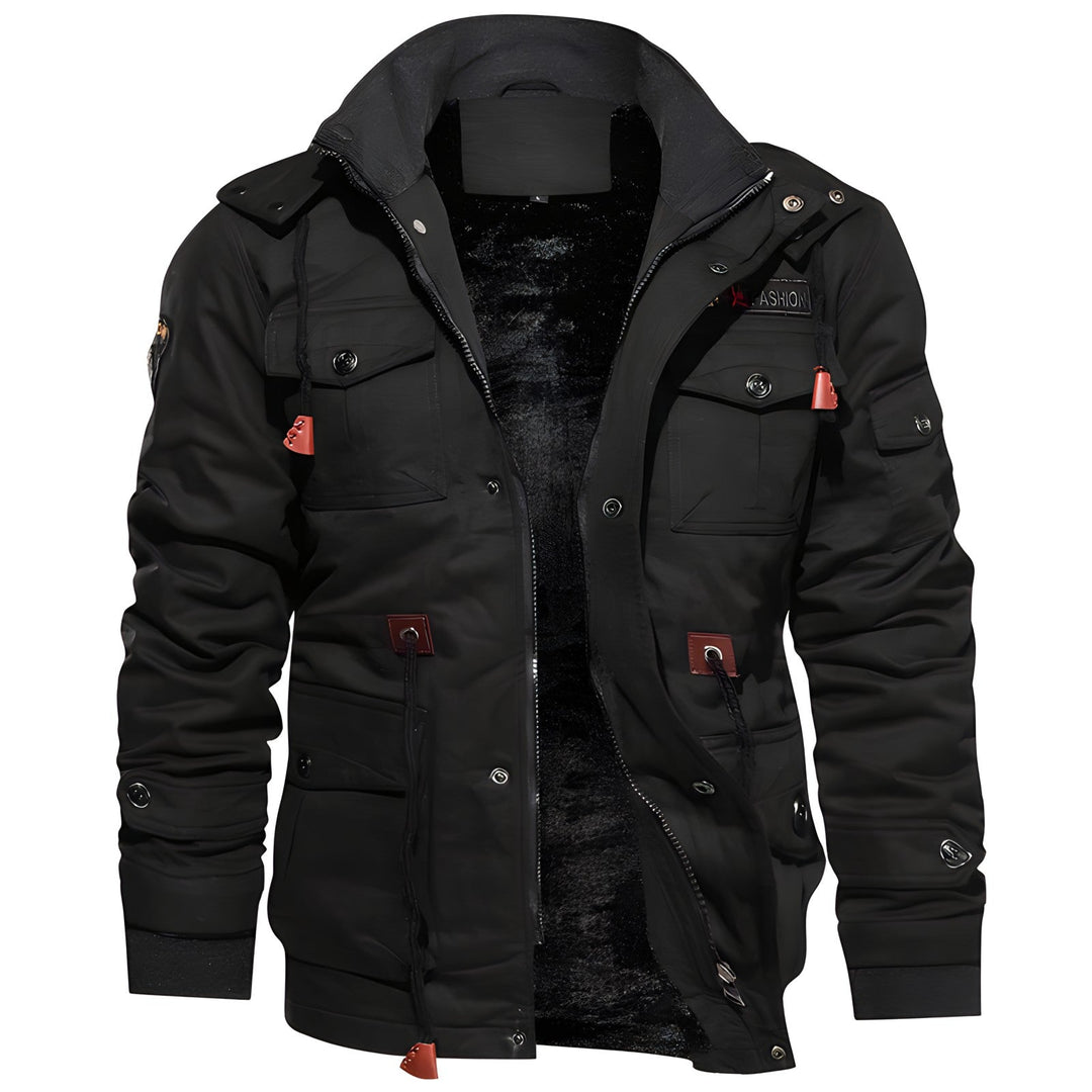 Herren Militärjacke mit mehreren Taschen – Kurzes Modell