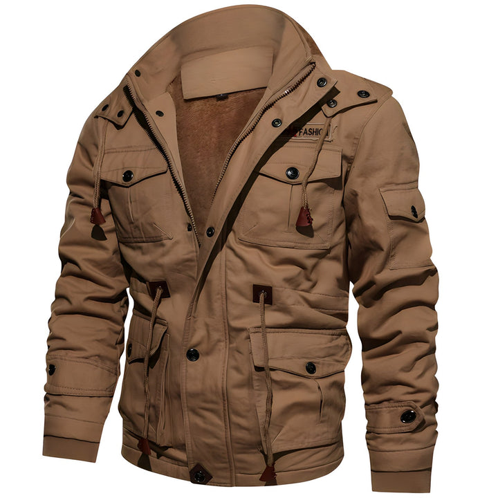 Herren Militärjacke mit mehreren Taschen – Kurzes Modell
