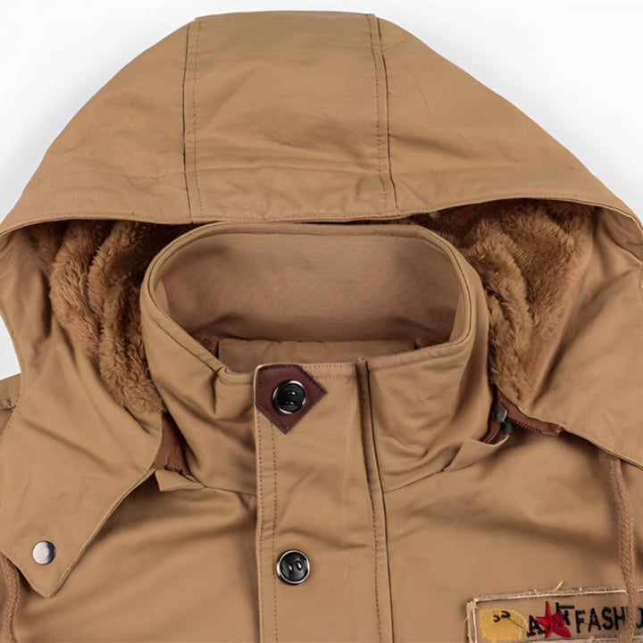 Herren Militärjacke mit mehreren Taschen – Kurzes Modell