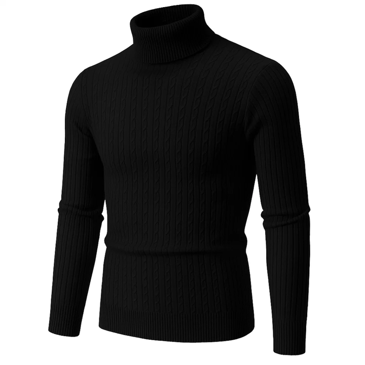 Herren Rollkragenpullover mit Muster – Hoher Kragen