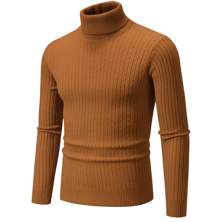 Herren Rollkragenpullover mit Muster – Hoher Kragen