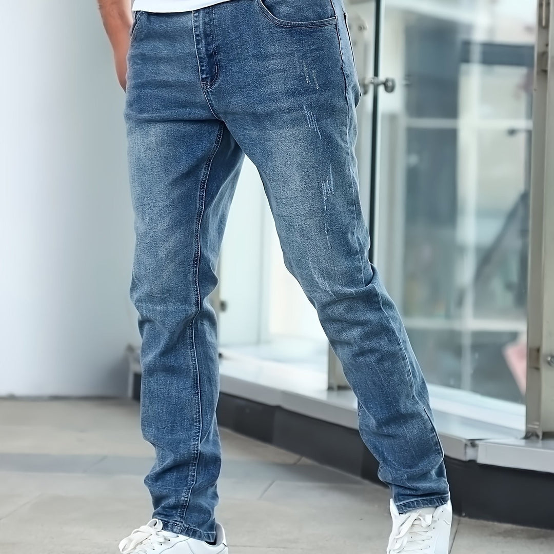 Herren Slim Fit Destroyed Jeans - Stretch