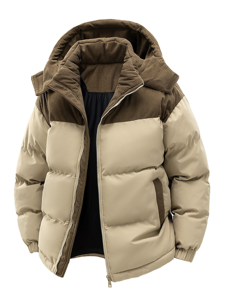 Herren Steppjacke mit Kapuze – Kurzes Modell