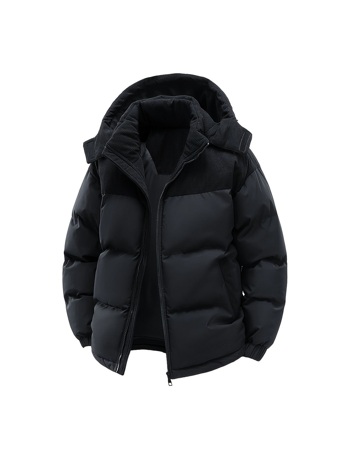 Herren Steppjacke mit Kapuze – Kurzes Modell