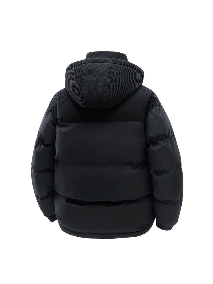 Herren Steppjacke mit Kapuze – Kurzes Modell