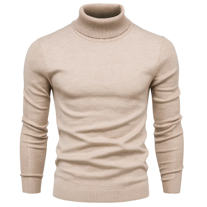 Herren Strickpullover mit Rollkragen – Stehkragen