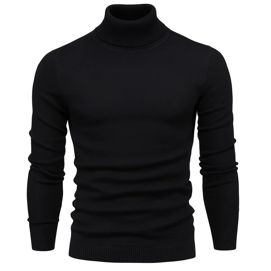 Herren Strickpullover mit Rollkragen – Stehkragen