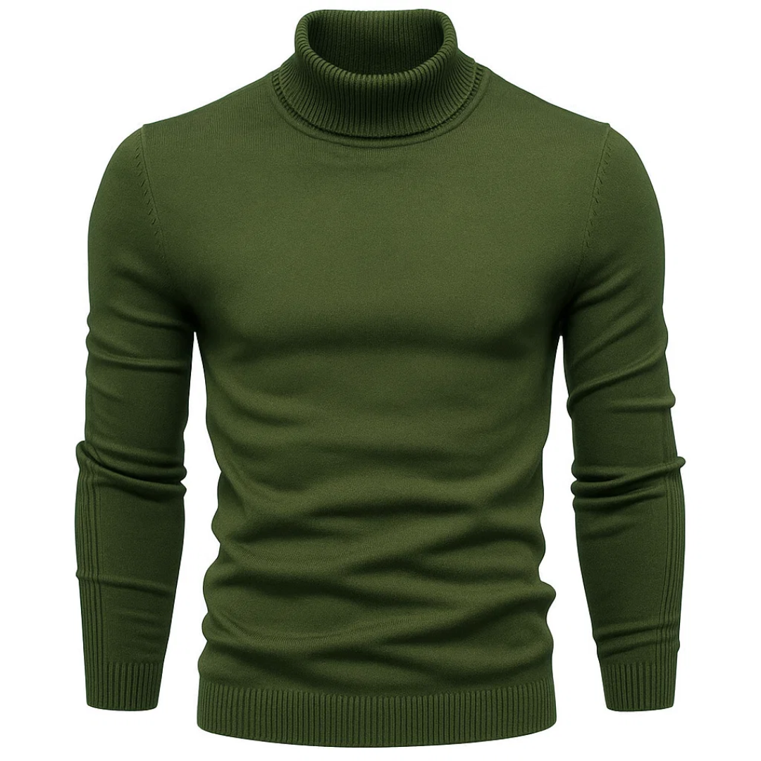 Herren Strickpullover mit Rollkragen – Stehkragen