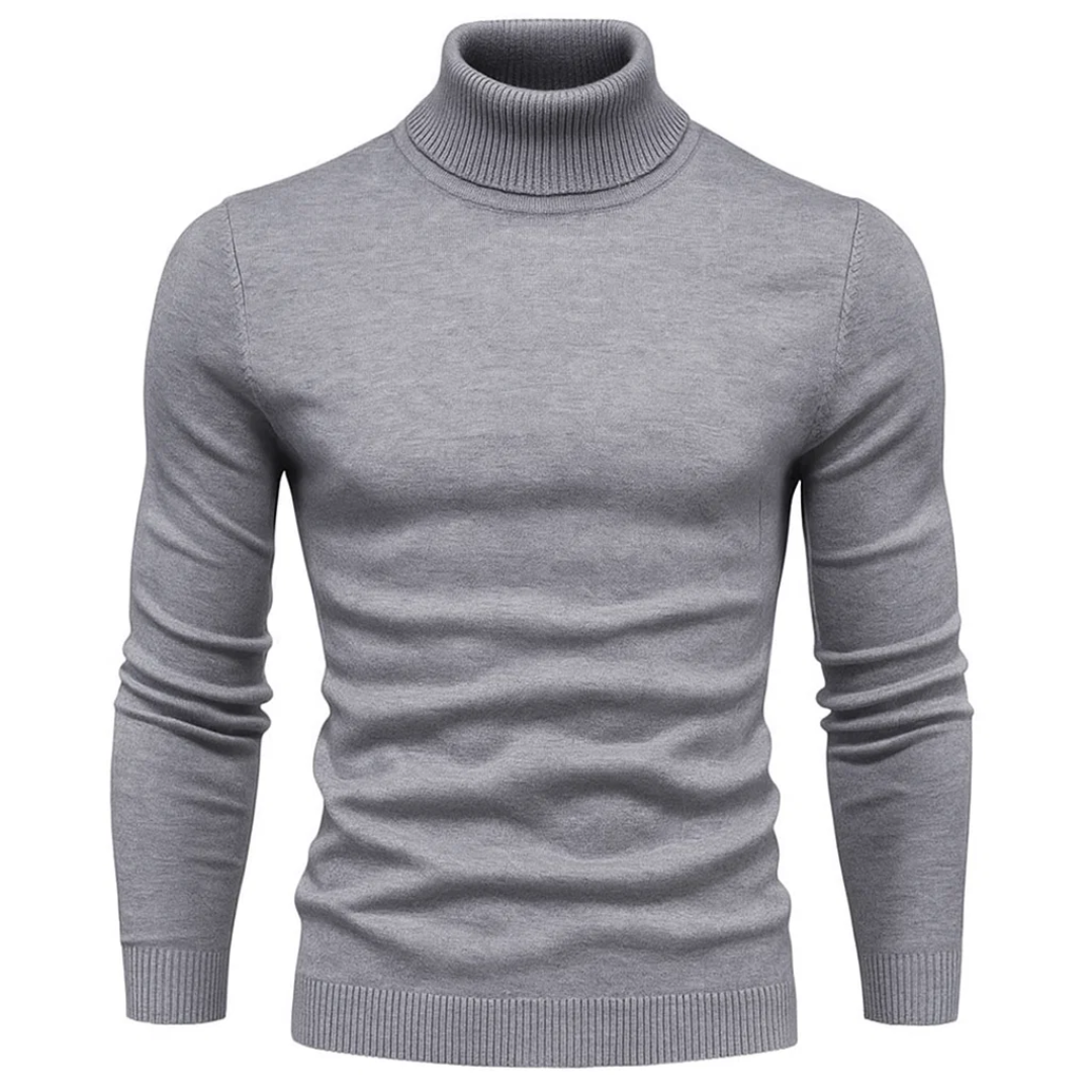 Herren Strickpullover mit Rollkragen – Stehkragen