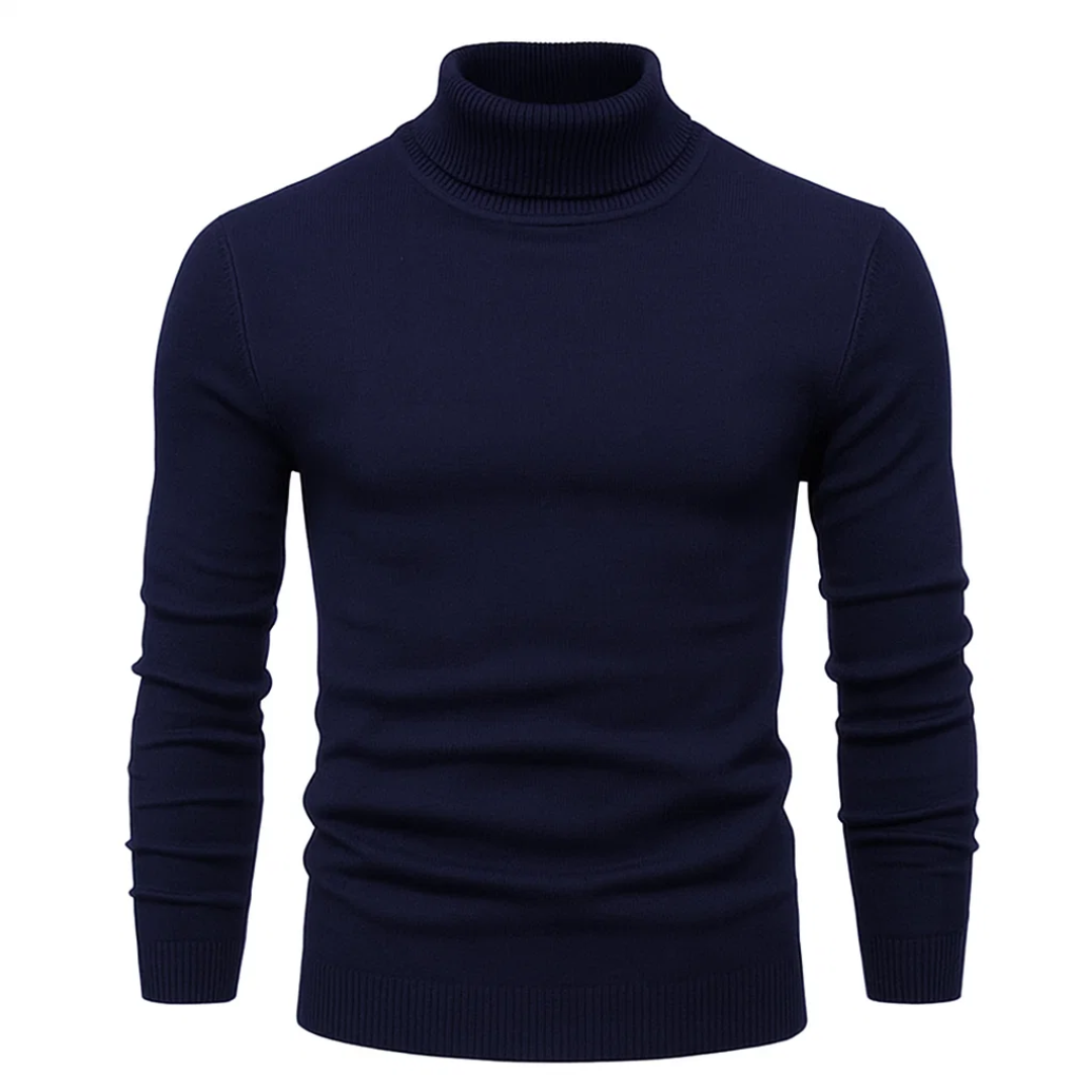 Herren Strickpullover mit Rollkragen – Stehkragen