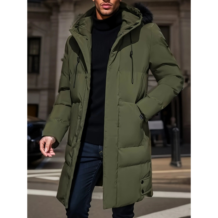 Herren Winterparka mit Kapuze – Langes Modell
