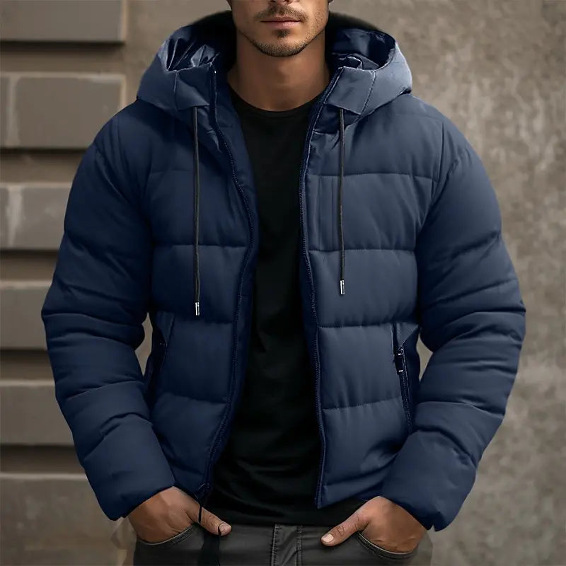 Herren Tactical Puffer Winterjacke mit Kapuze – Kurzes Modell