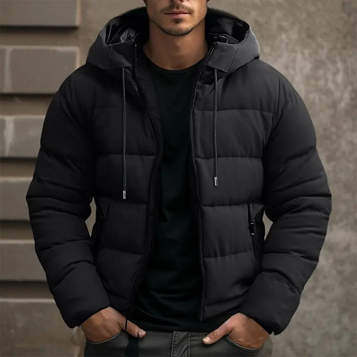 Herren Tactical Puffer Winterjacke mit Kapuze – Kurzes Modell