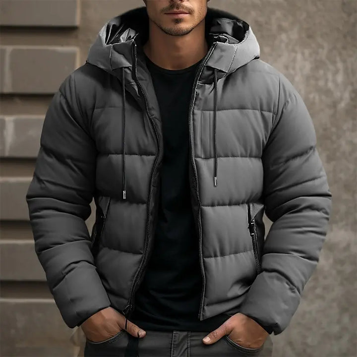 Herren Tactical Puffer Winterjacke mit Kapuze – Kurzes Modell