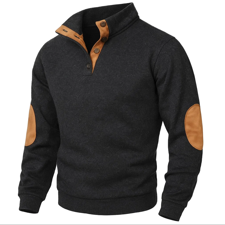 Herren V-Ausschnitt Sweatshirt im Outdoor-Stil