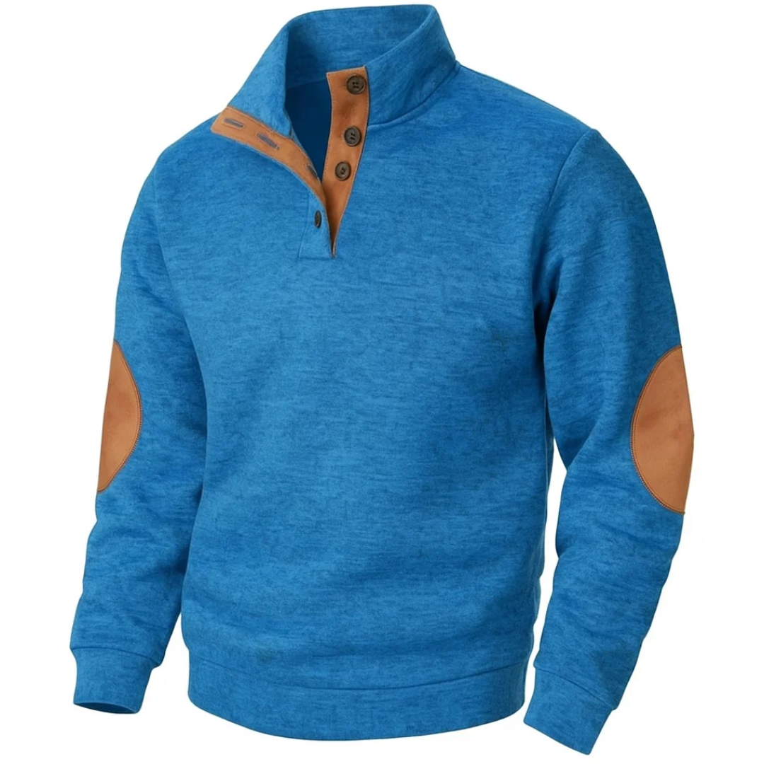 Herren V-Ausschnitt Sweatshirt im Outdoor-Stil