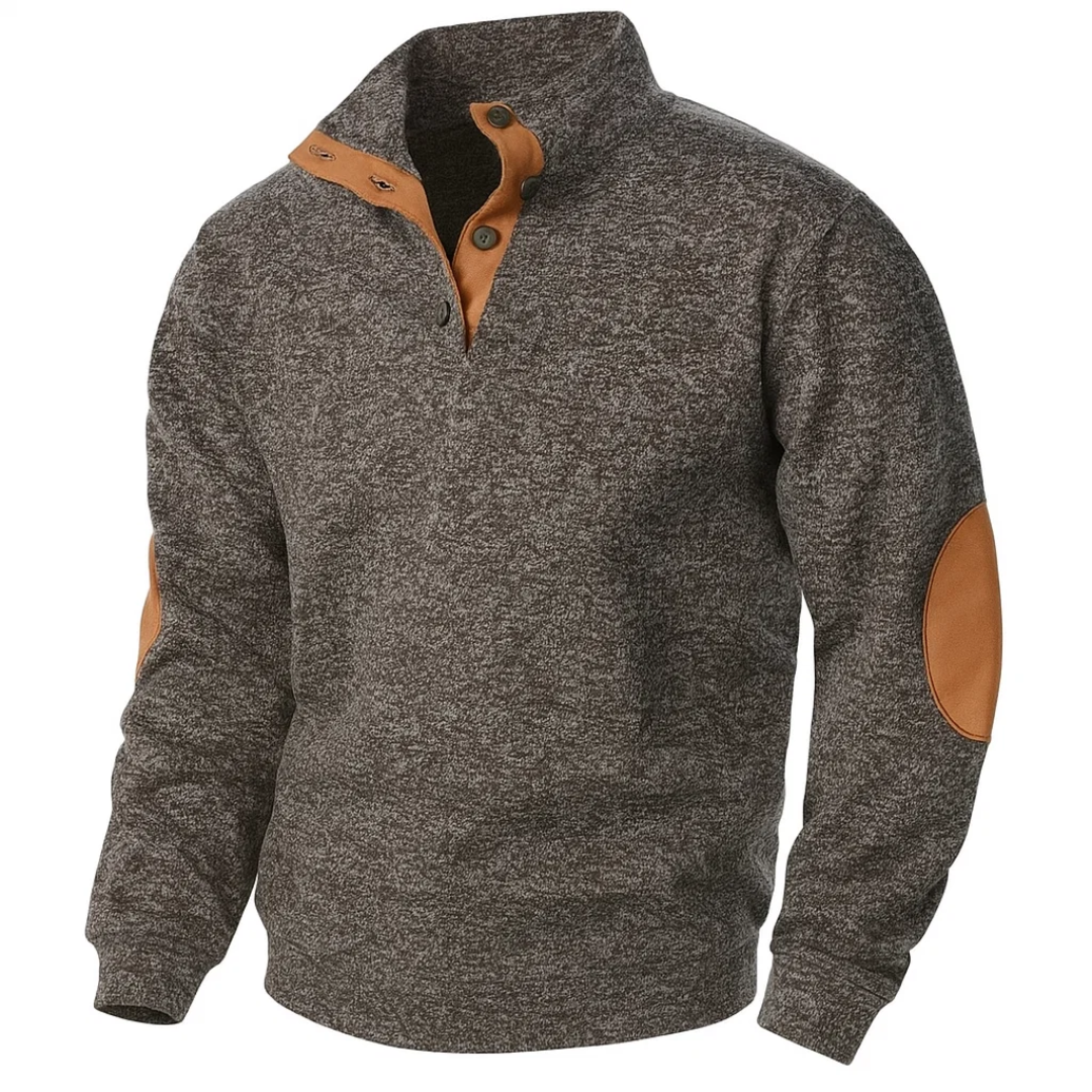 Herren V-Ausschnitt Sweatshirt im Outdoor-Stil