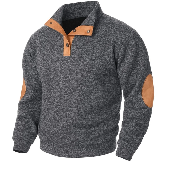 Herren V-Ausschnitt Sweatshirt im Outdoor-Stil