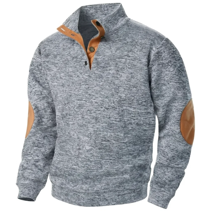 Herren V-Ausschnitt Sweatshirt im Outdoor-Stil