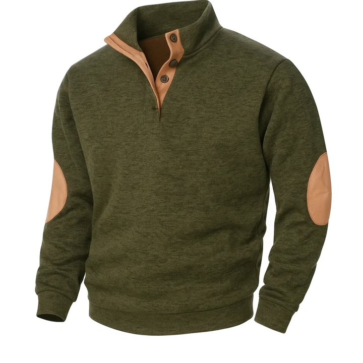 Herren V-Ausschnitt Sweatshirt im Outdoor-Stil