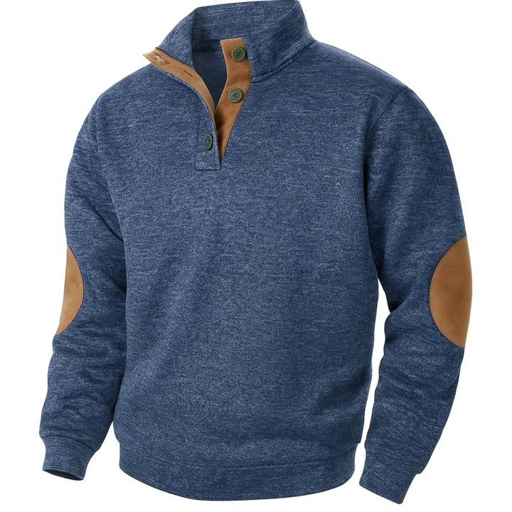 Herren V-Ausschnitt Sweatshirt im Outdoor-Stil