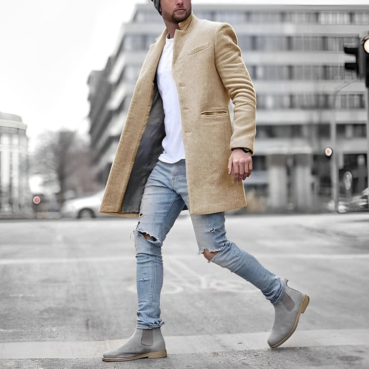Herren Lässig Wintermantel - Langes Modell