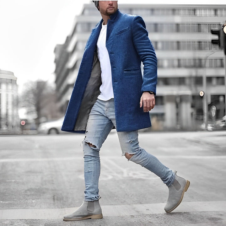 Herren Lässig Wintermantel - Langes Modell
