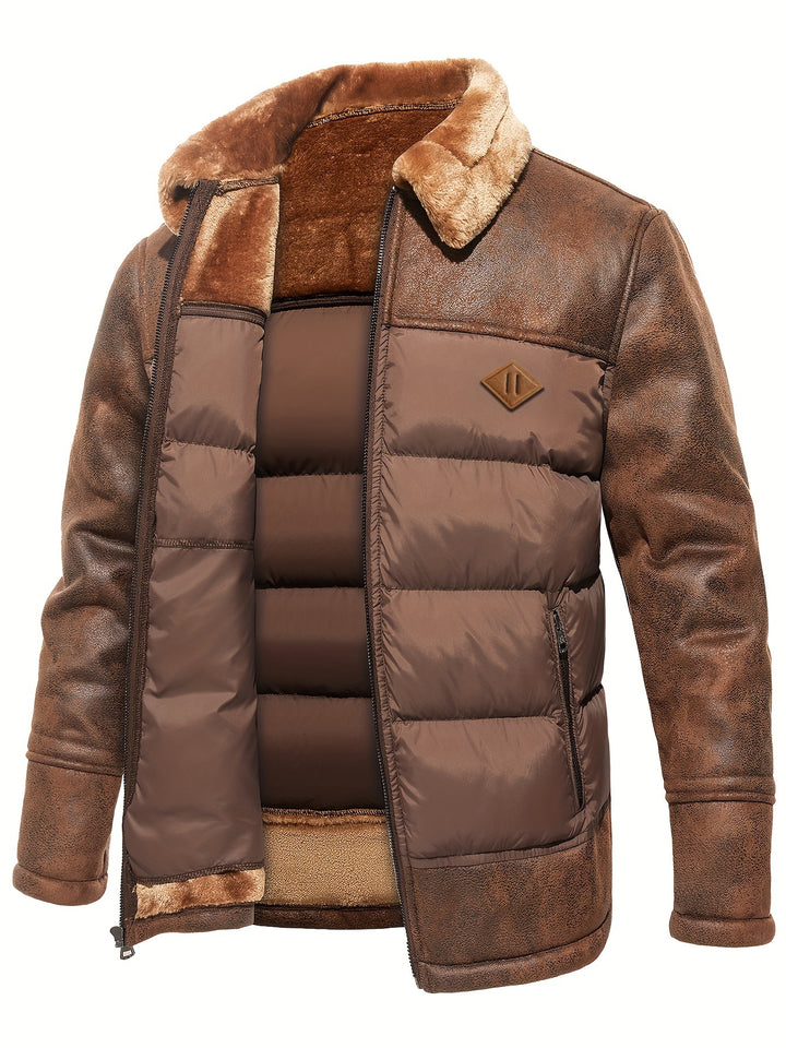 Herren Winterjacke mit Kragen – kurzes Modell