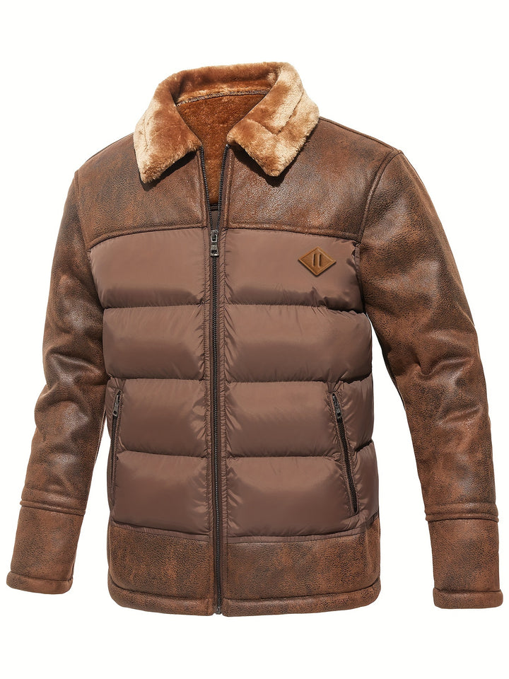 Herren Winterjacke mit Kragen – kurzes Modell