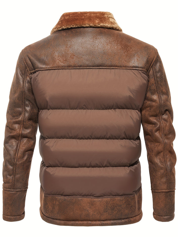 Herren Winterjacke mit Kragen – kurzes Modell