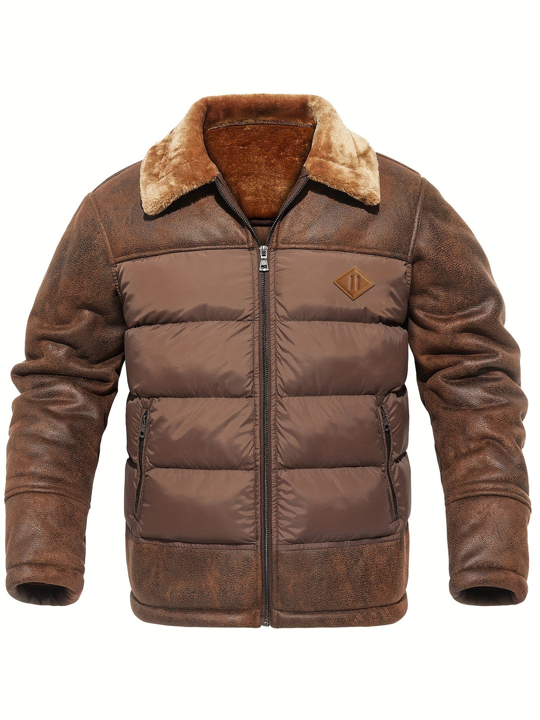 Herren Winterjacke mit Kragen – kurzes Modell