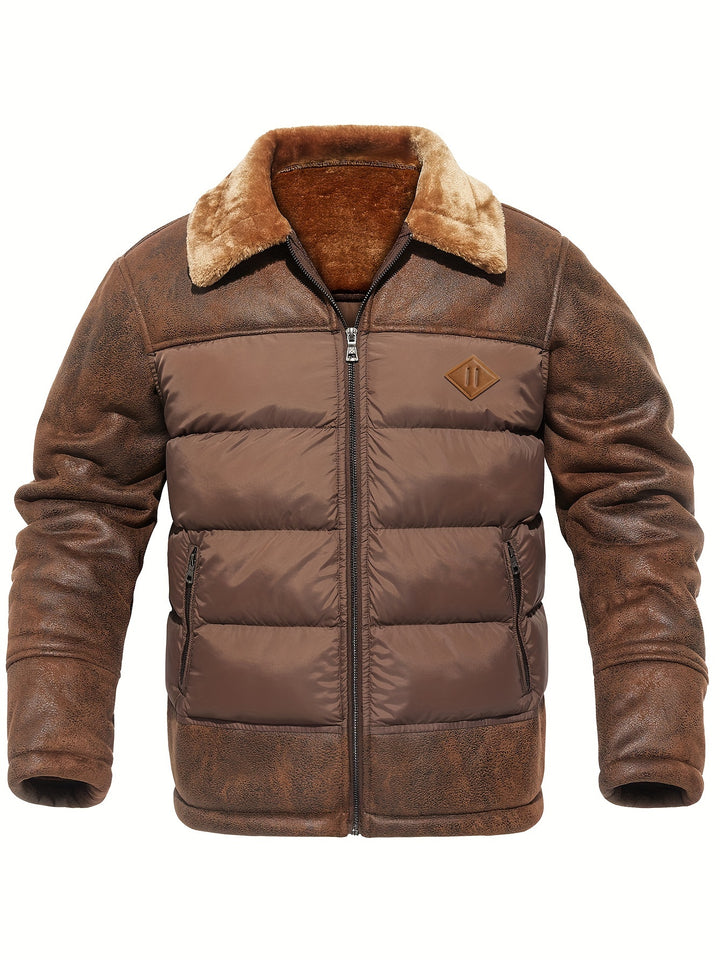 Herren Winterjacke mit Kragen – kurzes Modell