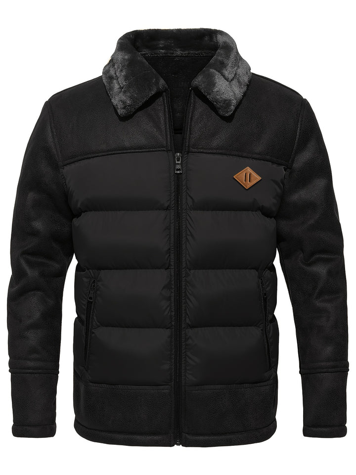Herren Winterjacke mit Kragen – kurzes Modell