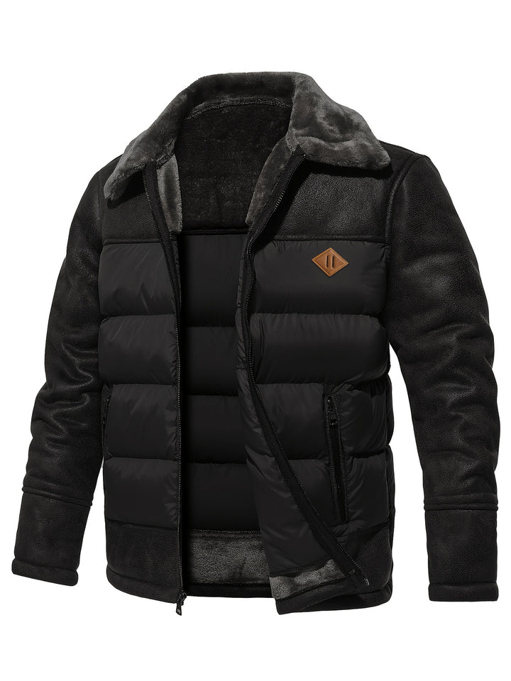 Herren Winterjacke mit Kragen – kurzes Modell