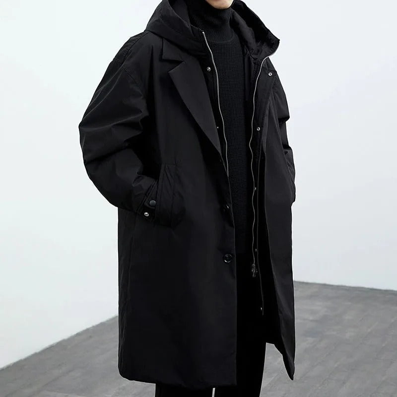 Herren Wintermantel mit Kapuze - Langer Parka