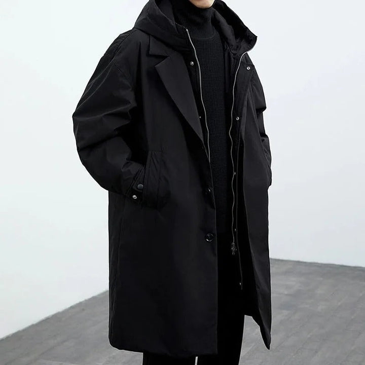 Herren Wintermantel mit Kapuze - Langer Parka