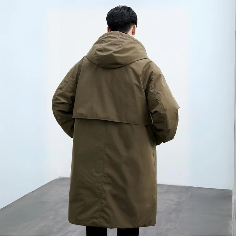 Herren Wintermantel mit Kapuze - Langer Parka
