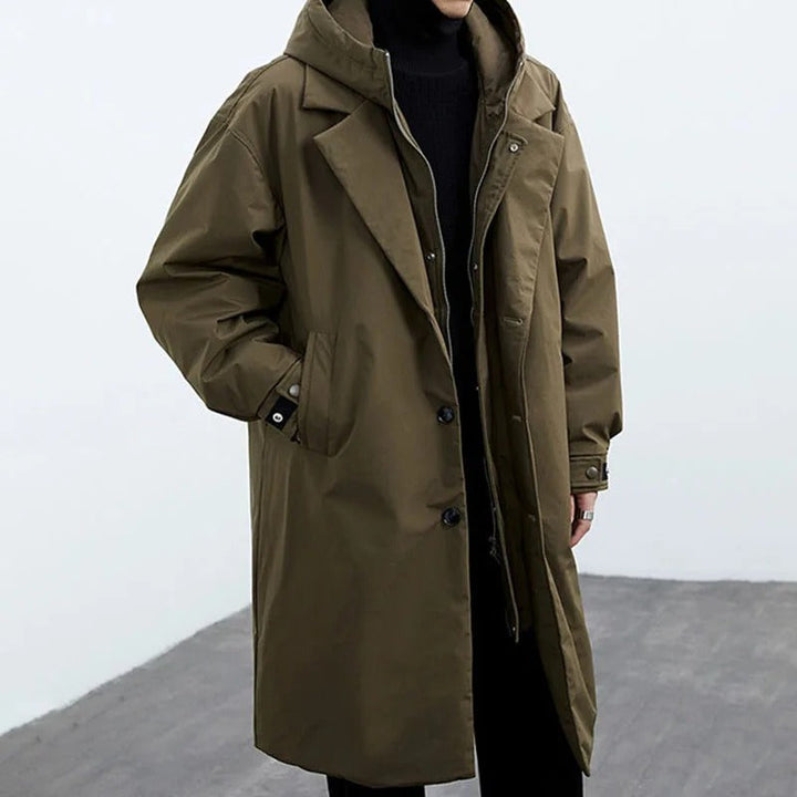 Herren Wintermantel mit Kapuze - Langer Parka
